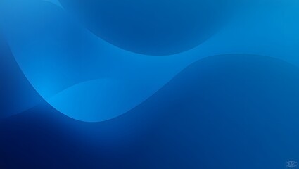 Abstract flowing blue gradient with soft light and shadow
