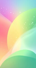 Pastel-toned, abstract design with flowing shapes and subtle sparkle