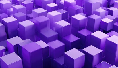 Abstract purple cube pattern