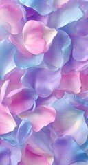 Delicate, pastel rose petals in soft shades