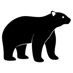 silhouette of a polar bear