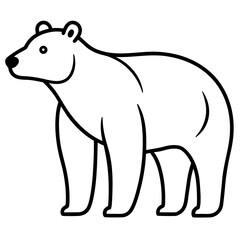 vector illustration of cartoon bear