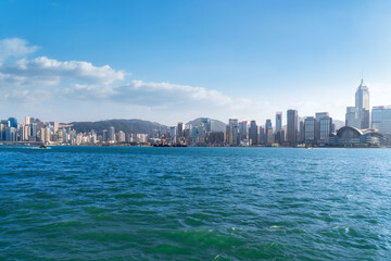 Obraz premium Hong Kong Skyline View from the Sea
