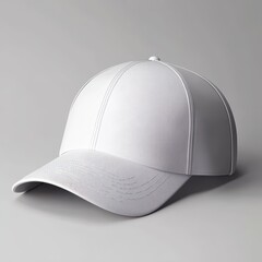 White baseball cap on a neutral background.