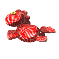 Horse Plush Cute and Funny Toy. Vector Illustration.