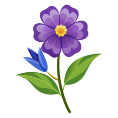 wallflower on vector white-background