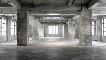 Empty industrial loft interior (1)
