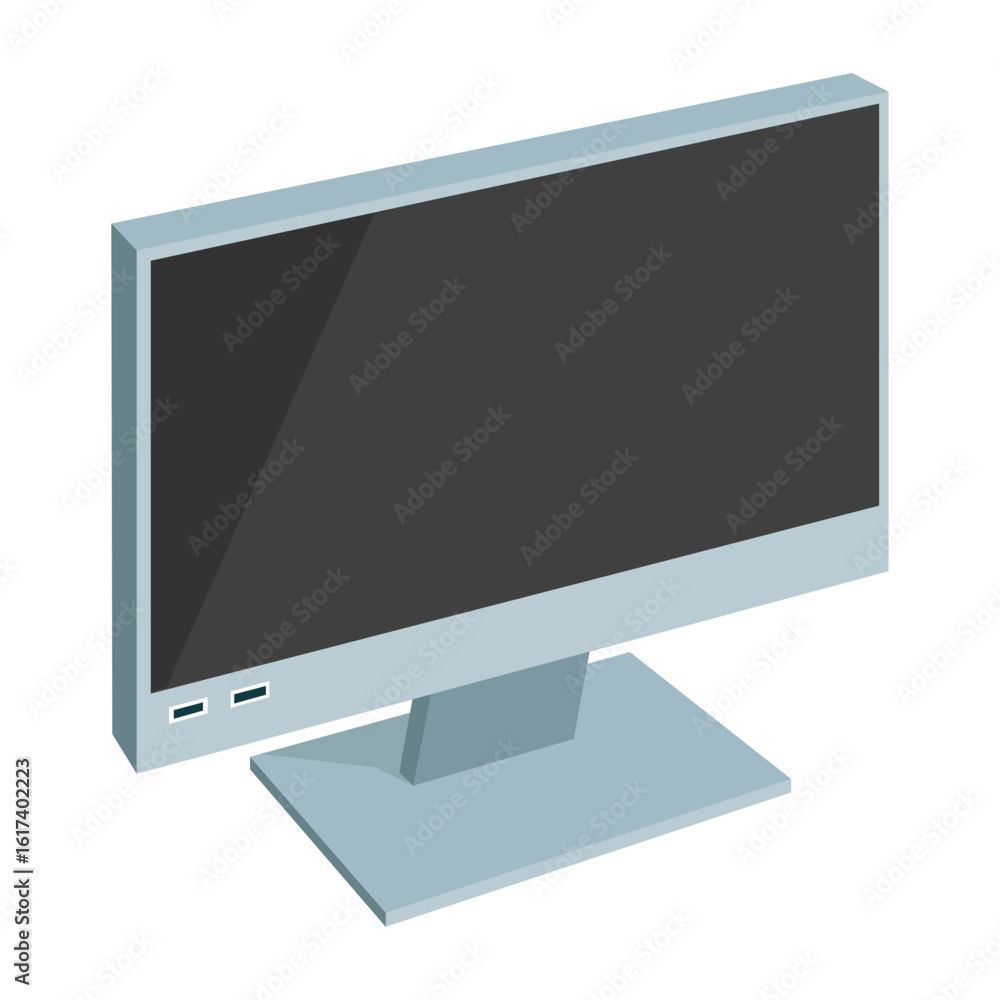 Poster modern flat screen computer monitor display device with clean minimalist design