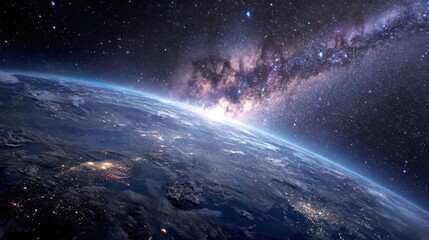 Earth's Curvature with the Milky Way in the Background