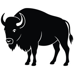 American Bison Silhouette, bison icon