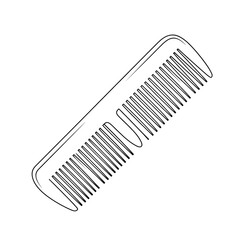 comb isolated on white background coloring page