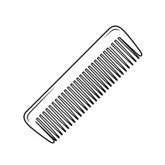 comb isolated on white background coloring page 