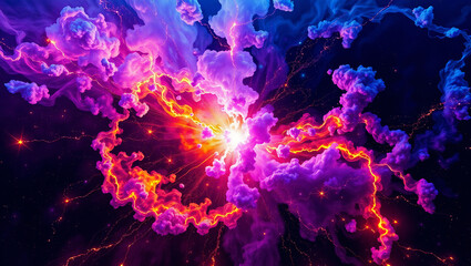 Abstract and cool background of the universe explosion