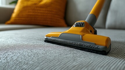 Upholstery cleaning using a modern vacuum cleaner for a healthier indoor space