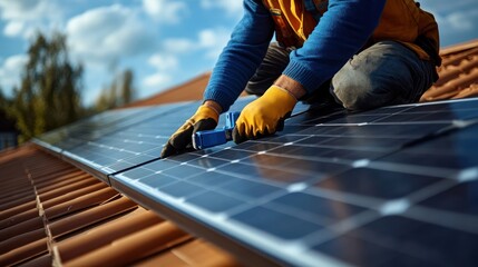 Crafting Energy Solutions: Installing Solar Panels on a Rooftop with Precision