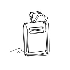 continuous line drawing book and banknote money illustration