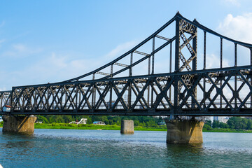 Fototapeta premium Yalu River scenery, Dandong, Liaoning, China
