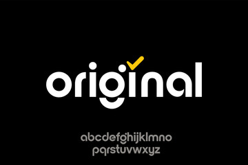 Original Font Logo Check Mark