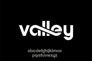 Obraz premium Modern Valley Wordmark Typography Design