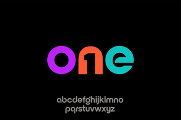 Creative Colorful Number One Modern Logotype