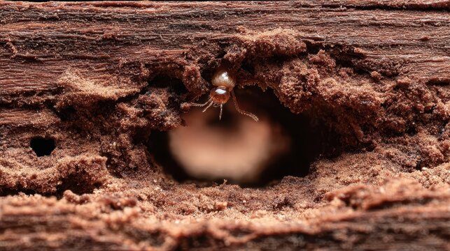 CloseUp of Termite on Wood