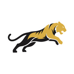 A cool tiger logo illustration