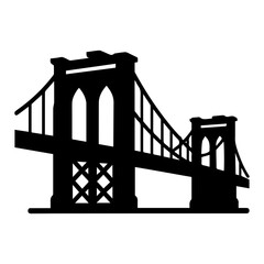 Brooklyn Bridge icon with transparent background	