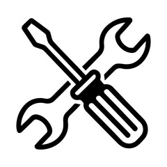 Spanner icon with transparent background	