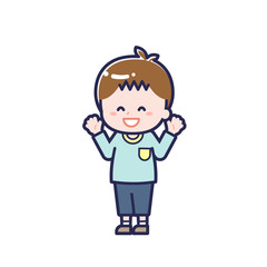 私服のこども／ななめ／男の子 11