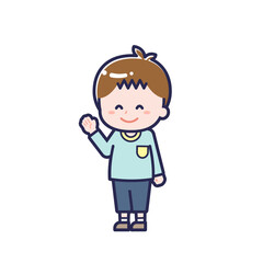 私服のこども／ななめ／男の子 17