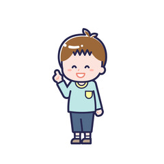 Obraz premium 私服のこども／ななめ／男の子 13