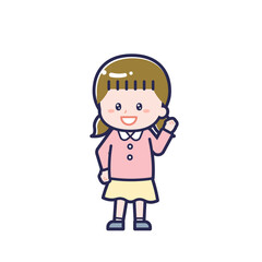 私服のこども／ななめ／女の子 04