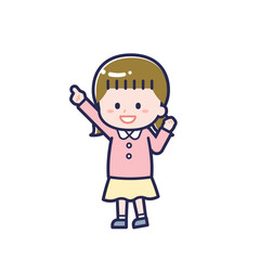私服のこども／ななめ／女の子 05