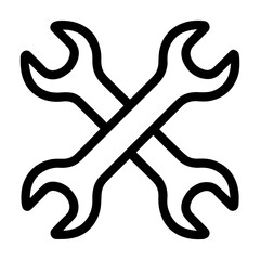 Fototapeta premium Spanner icon with transparent background 