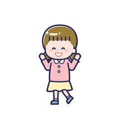 私服のこども／ななめ／女の子 07