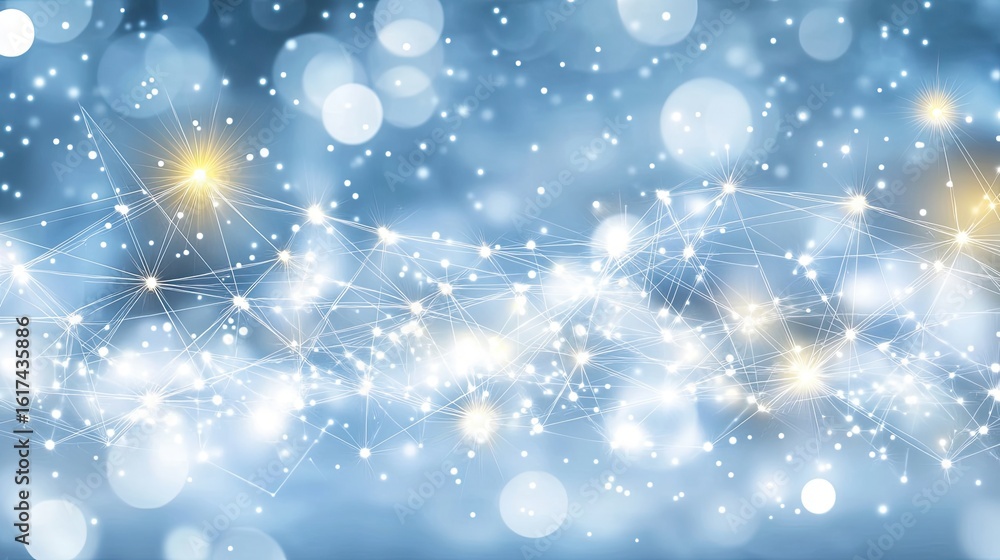 Aufkleber abstract network design with light effects.