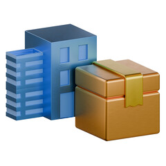 Obraz premium Fulfillment center 3D Icon colorful style colorful style