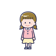 私服のこども／ななめ／女の子 09