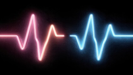 Neon heart rate monitor display