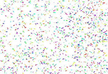 Celebration confetti seamless overlay effect cutout on transparent background, party confetti falling png