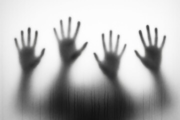 Silhouetted hands reaching skyward, an abstract illustration of people gesturing for help or unity