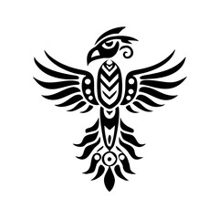 Obraz premium Tribal bird pictogram set for tattoo and decorative design