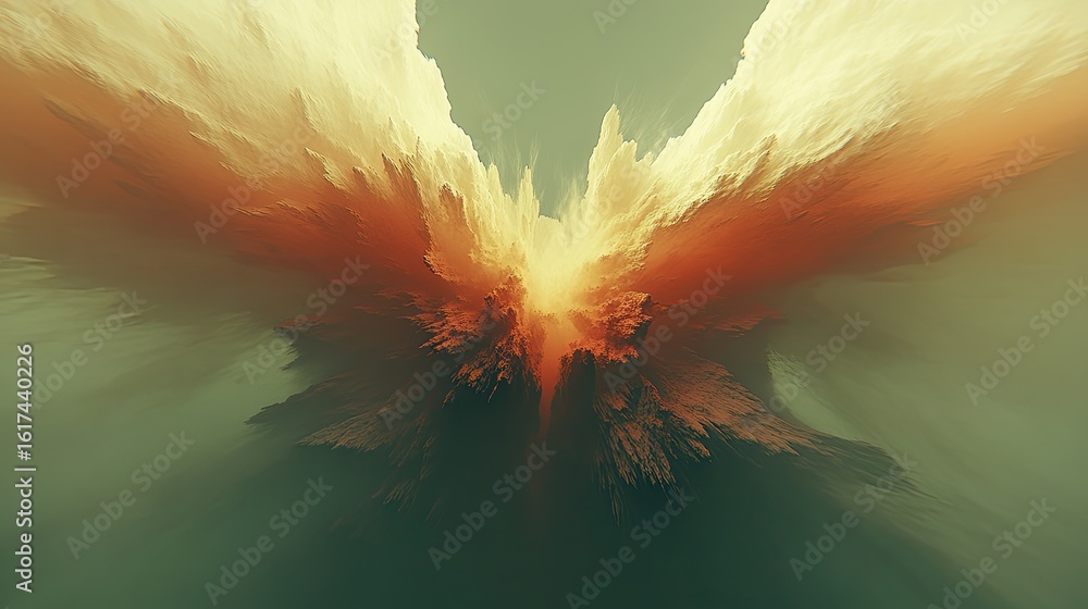 Aufkleber Abstract explosion of color and form.