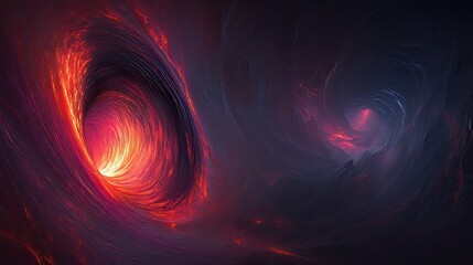 Abstract swirling vortex of fiery energy.