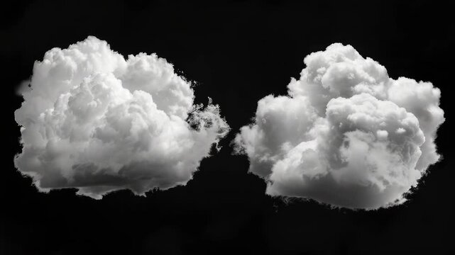 Three phases of cloud formation in the sky.