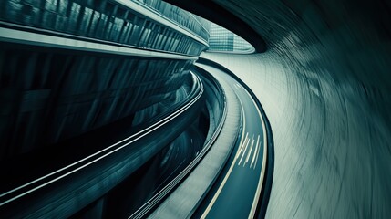 Obraz premium Abstract architectural road tunnel.