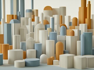 Fototapeta premium selective focus learning and play with blocks for coordination development
