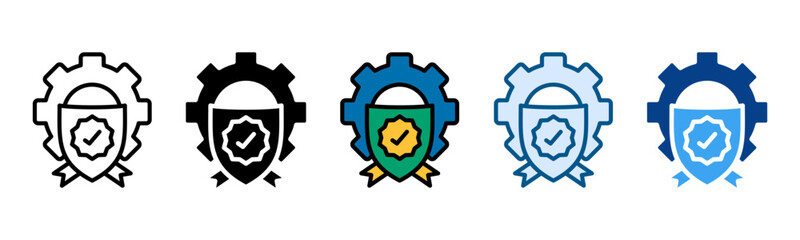 Fototapeta premium Quality Assurance Icon Set Multiple Style