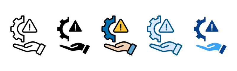 Risk Management Icon Set Multiple Style