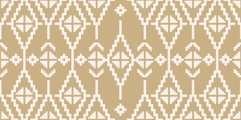 Hand drawn Batik seamless pattern. Geometric abstract illustration, Ethnic wallpaper. Tribal vector texture. Aztec style. Folk embroidery. Indian art, Scandinavian, African rug and tile.